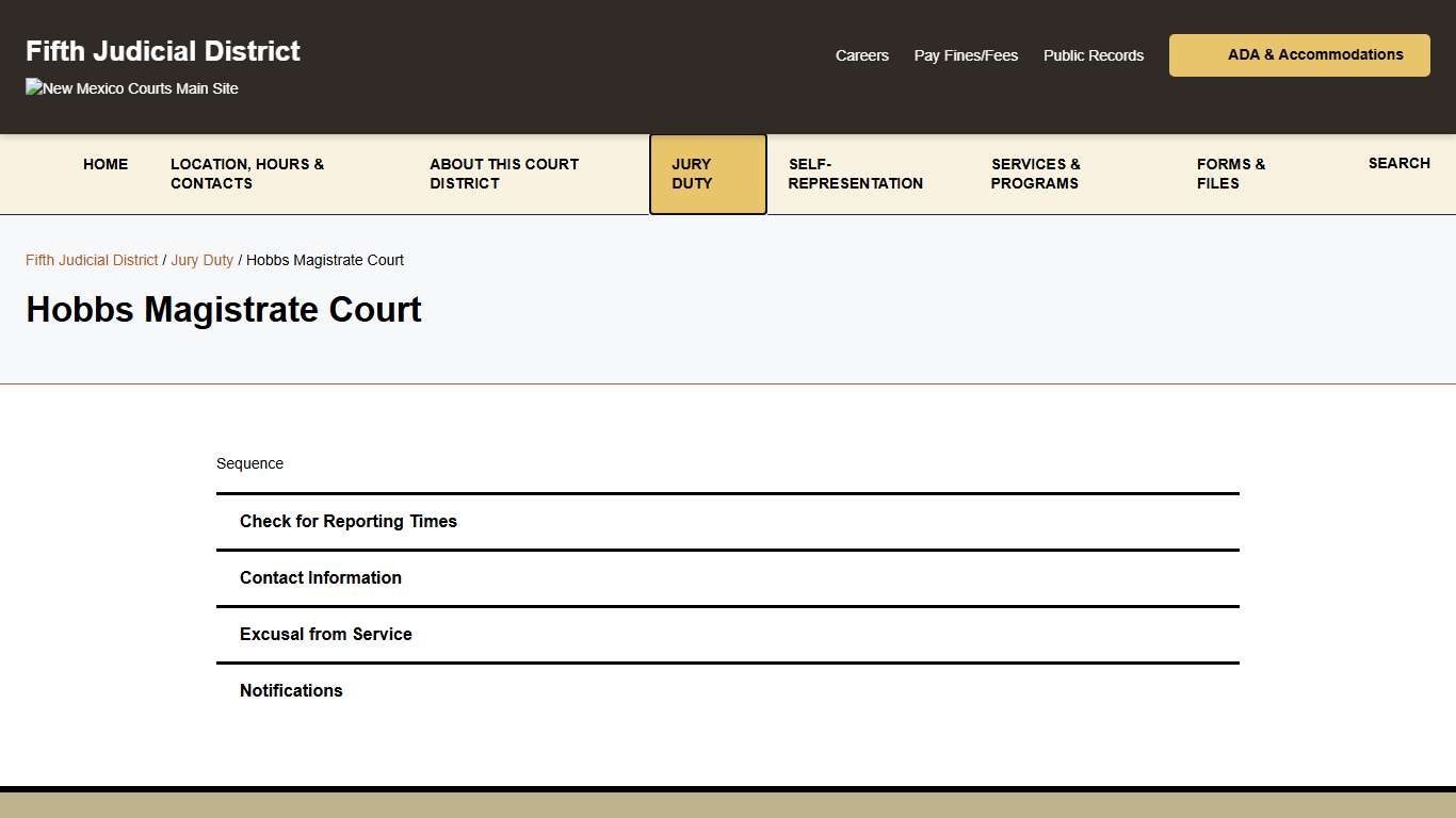 Hobbs Magistrate Court - Fifth Judicial District